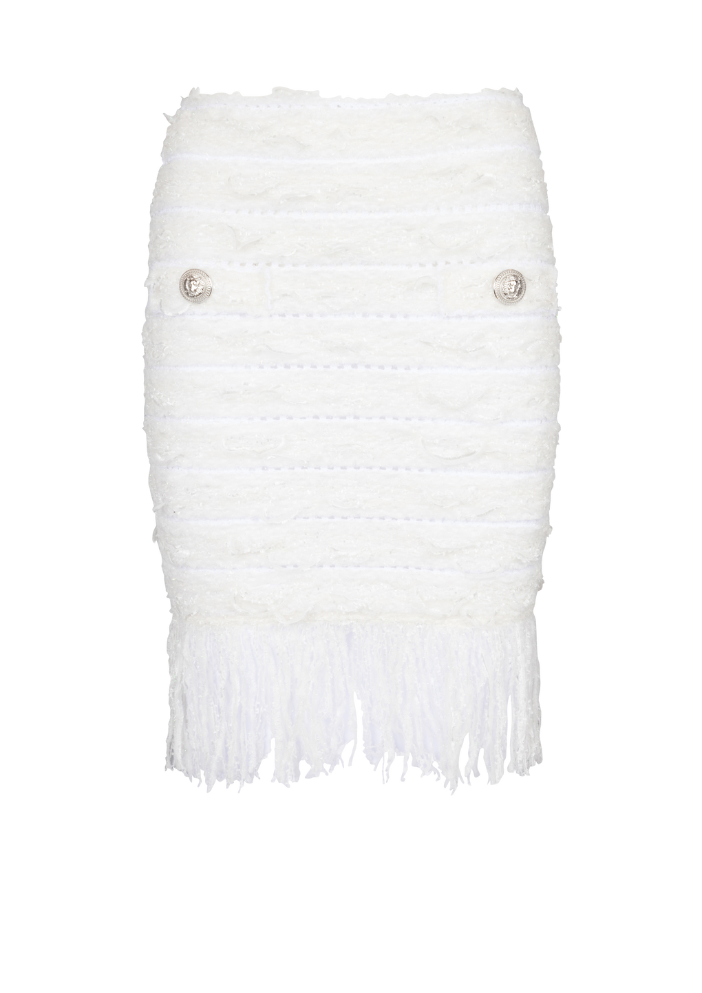 Tweed skirt, white, hi-res