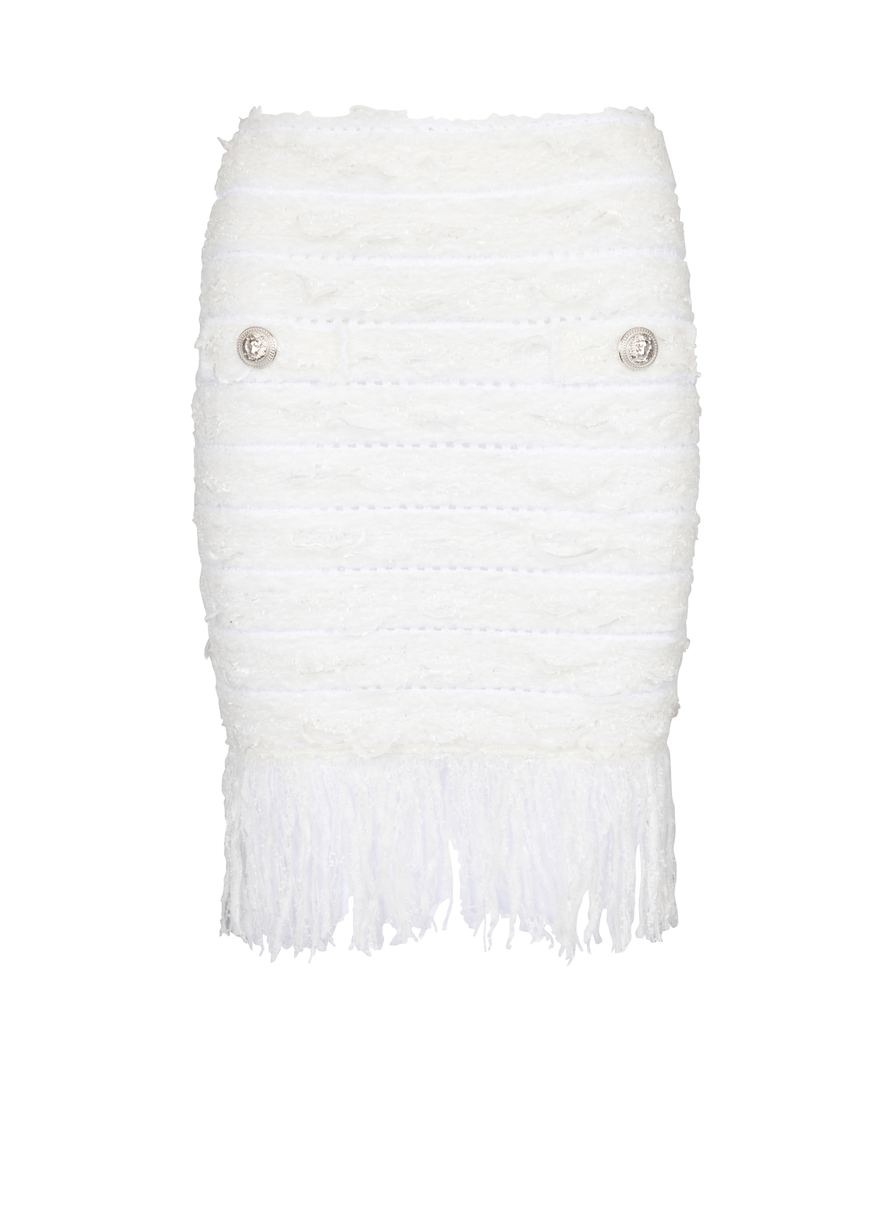 Tweed skirt, white