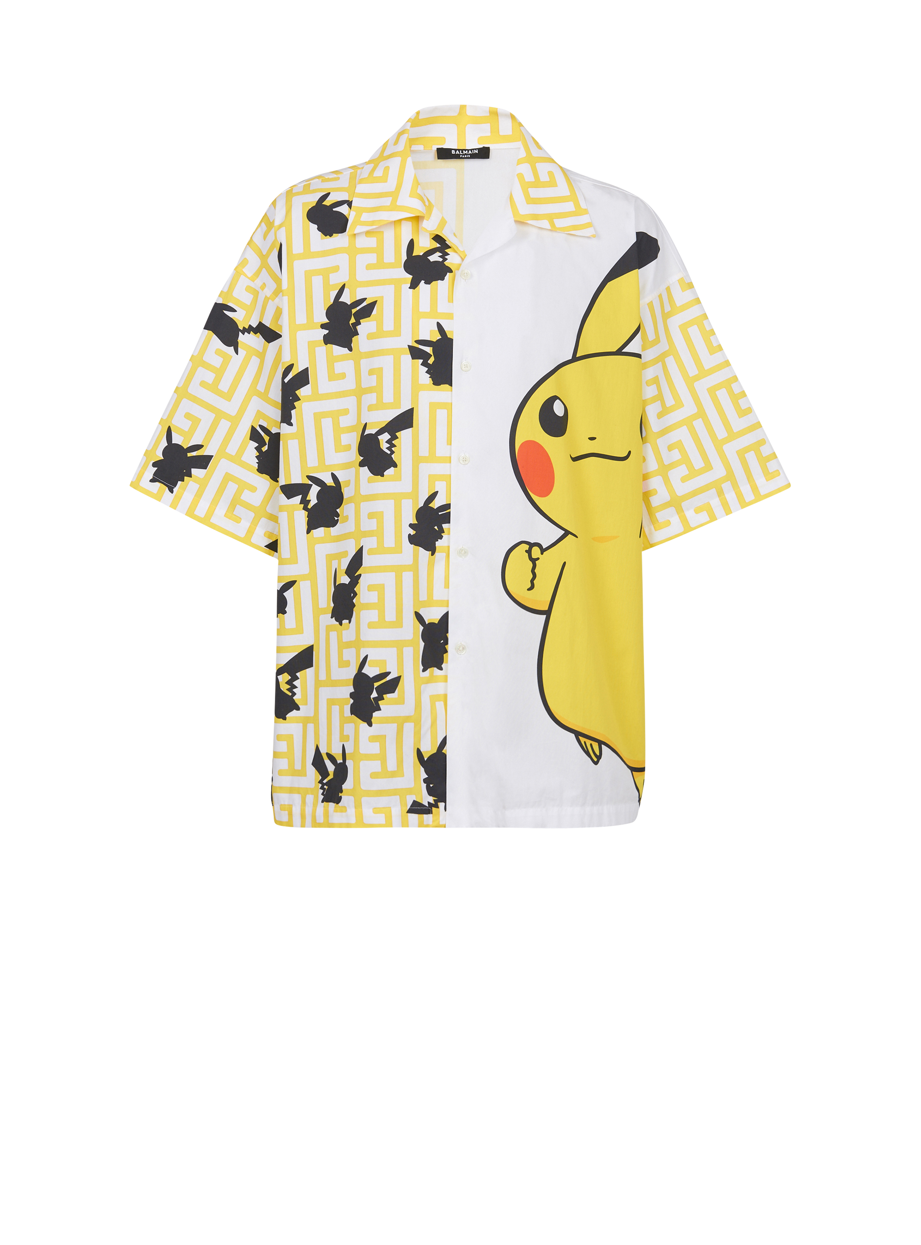 Unisex - Oversized Pokémon print shirt, yellow