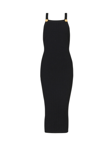 Mid-length eco-designed knit dress