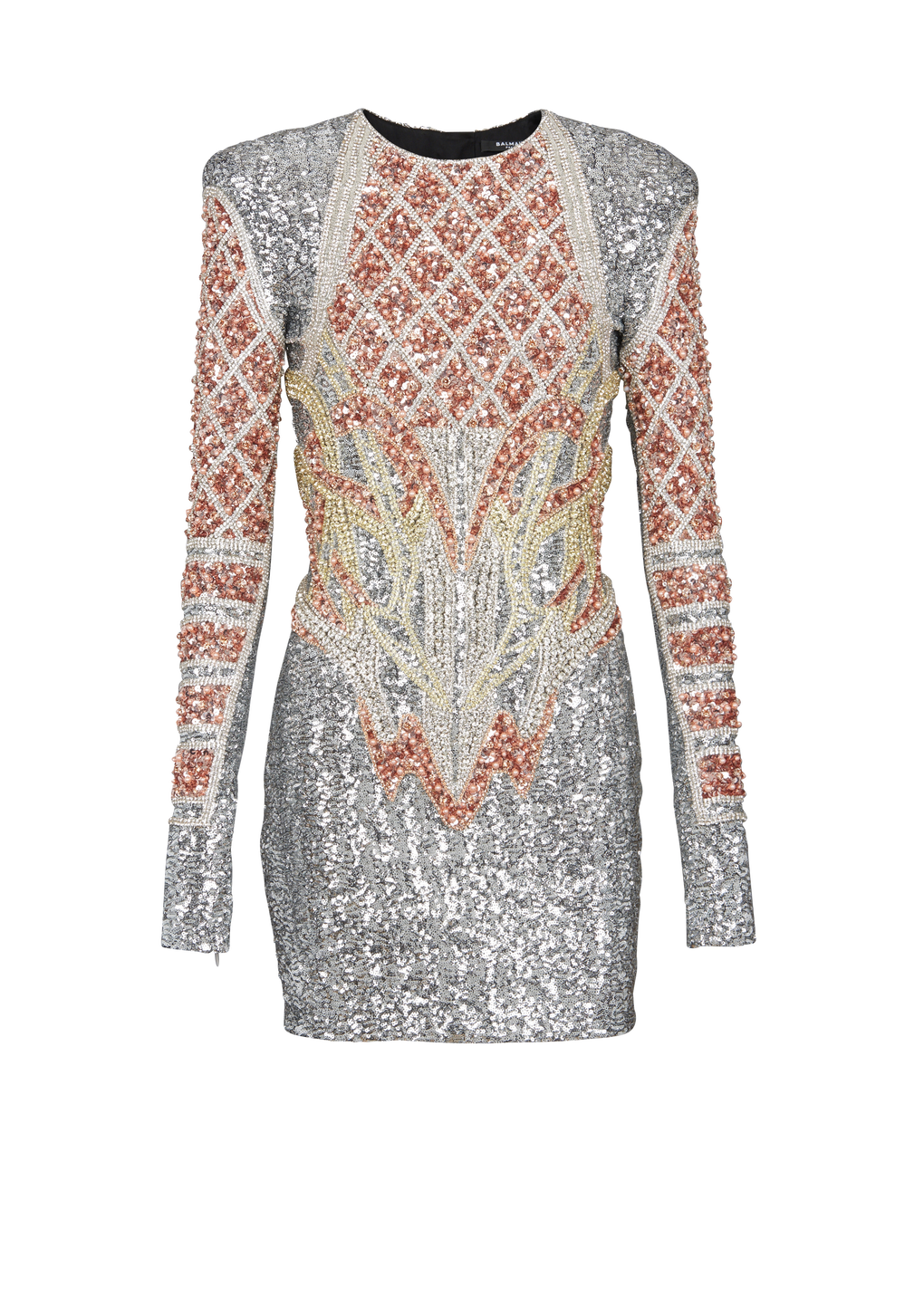 Short embroidered dress, multicolor, hi-res