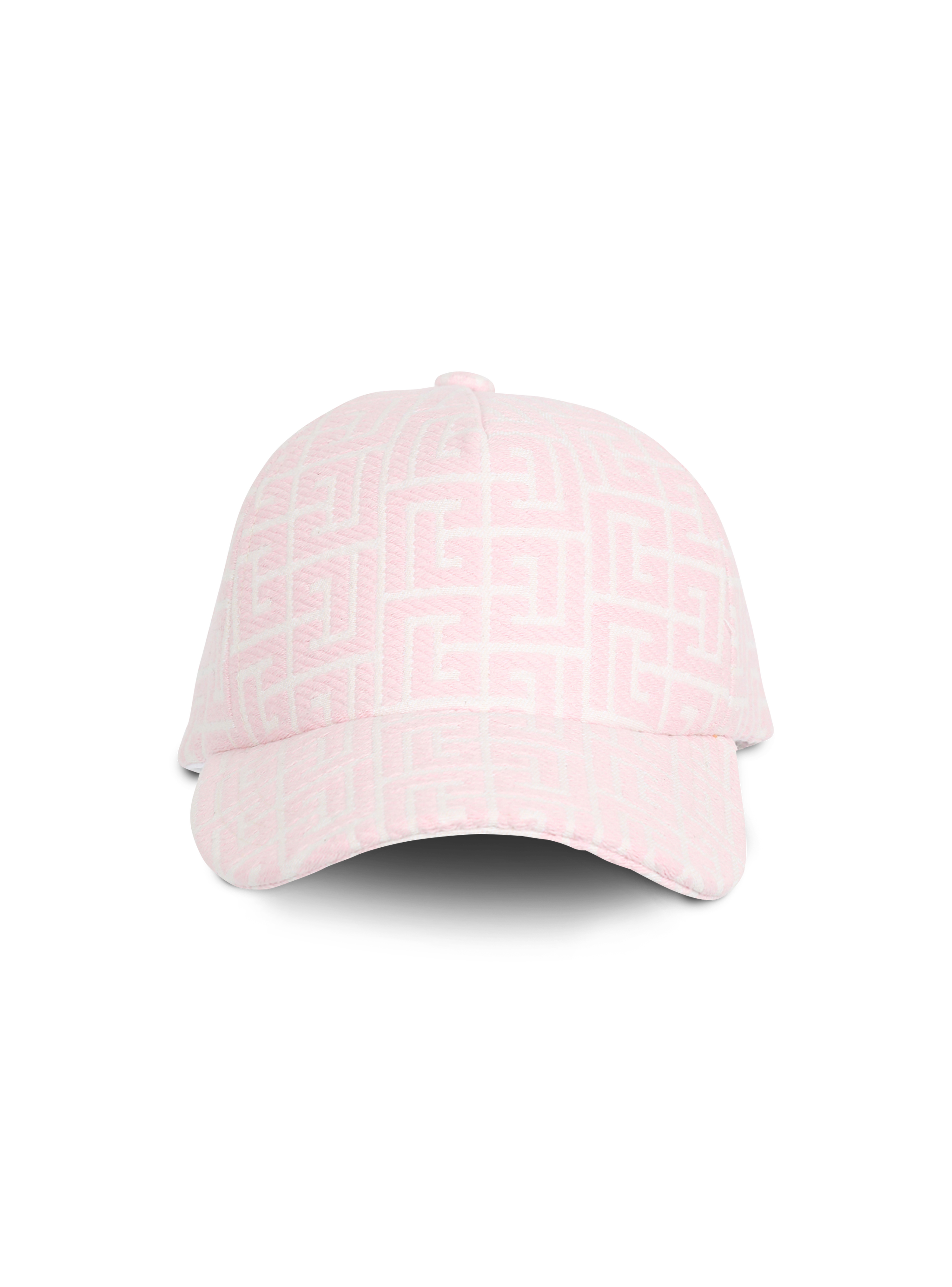 Balmain-monogrammed jacquard cap, pink